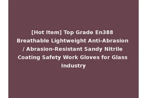 [Hot Item] Top Grade En388 Breathable Lightweight Anti-Abrasion / Abrasion-Resistant Sandy Nitrile Coating Safety Work Gloves for Glass Industry