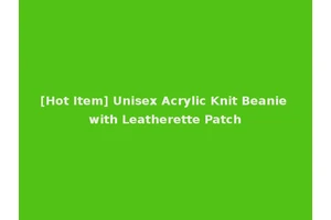[Hot Item] Unisex Acrylic Knit Beanie with Leatherette Patch