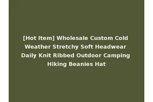 [Hot Item] Wholesale Custom Cold Weather Stretchy Soft Headwear Daily Knit Ribbed Outdoor Camping Hiking Beanies Hat