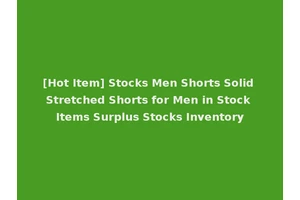 [Hot Item] Stocks Men Shorts Solid Stretched Shorts for Men in Stock Items Surplus Stocks Inventory