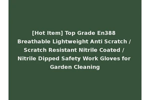 [Hot Item] Top Grade En388 Breathable Lightweight Anti Scratch / Scratch Resistant Nitrile Coated / Nitrile Dipped Safety Work Gloves for Garden Cleaning