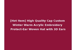 [Hot Item] High Quality Cap Custom Winter Warm Acrylic Embroidery Protect-Ear Woven Hat with 3D Ears