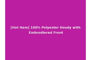 [Hot Item] 100% Polyester Hoody with Embrodiered Front