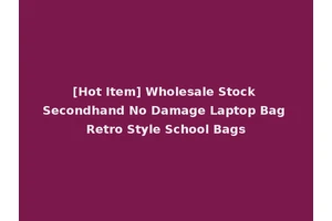 [Hot Item] Wholesale Stock Secondhand No Damage Laptop Bag Retro Style School Bags
