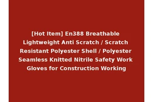 [Hot Item] En388 Breathable Lightweight Anti Scratch / Scratch Resistant Polyester Shell / Polyester Seamless Knitted Nitrile Safety Work Gloves for Construction Working