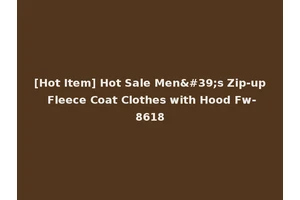 [Hot Item] Hot Sale Men's Zip-up Fleece Coat Clothes with Hood Fw-8618