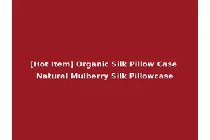 [Hot Item] Organic Silk Pillow Case Natural Mulberry Silk Pillowcase