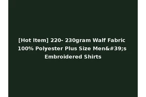 [Hot Item] 220- 230gram Walf Fabric 100% Polyester Plus Size Men's Embroidered Shirts