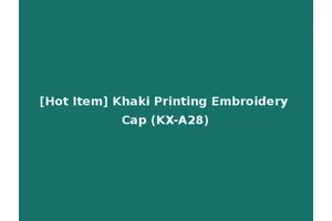 [Hot Item] Khaki Printing Embroidery Cap (KX-A28)