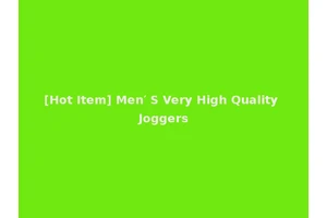 [Hot Item] Men′ S Very High Quality Joggers