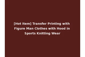 [Hot Item] Transfer Printing with Figure Man Clothes with Hood in Sports Knitting Wear