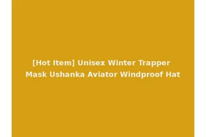 [Hot Item] Unisex Winter Trapper Mask Ushanka Aviator Windproof Hat