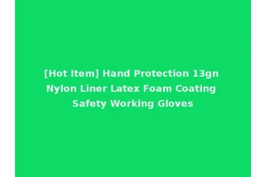 [Hot Item] Hand Protection 13gn Nylon Liner Latex Foam Coating Safety Working Gloves