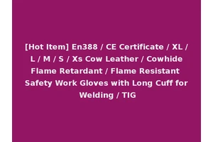[Hot Item] En388 / CE Certificate / XL / L / M / S / Xs Cow Leather / Cowhide Flame Retardant / Flame Resistant Safety Work Gloves with Long Cuff for Welding / TIG