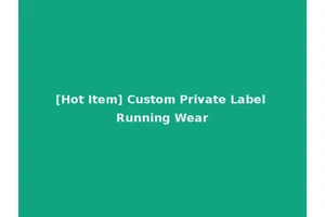[Hot Item] Custom Private Label Running Wear