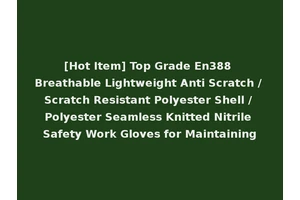 [Hot Item] Top Grade En388 Breathable Lightweight Anti Scratch / Scratch Resistant Polyester Shell / Polyester Seamless Knitted Nitrile Safety Work Gloves for Maintaining