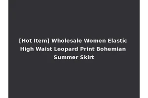 [Hot Item] Wholesale Women Elastic High Waist Leopard Print Bohemian Summer Skirt