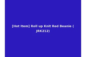 [Hot Item] Roll up Knit Red Beanie (JRK212)