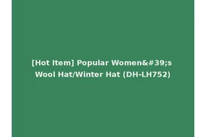 [Hot Item] Popular Women's Wool Hat/Winter Hat (DH-LH752)