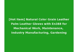 [Hot Item] Natural Color Grain Leather Palm Leather Gloves with En388 for Mechanical Work, Maintenance, Industry Manufacturing, Gardening