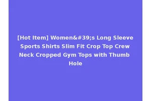 [Hot Item] Women's Long Sleeve Sports Shirts Slim Fit Crop Top Crew Neck Cropped Gym Tops with Thumb Hole