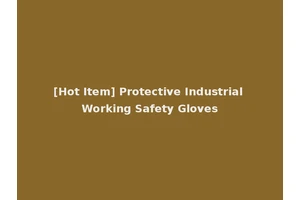[Hot Item] Protective Industrial Working Safety Gloves