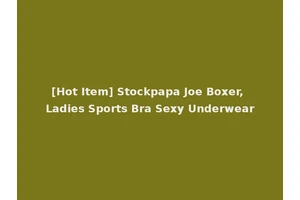 [Hot Item] Stockpapa Joe Boxer, Ladies Sports Bra Sexy Underwear
