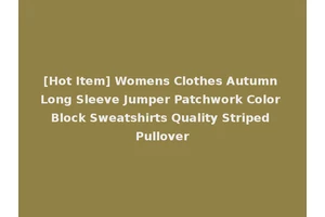 [Hot Item] Womens Clothes Autumn Long Sleeve Jumper Patchwork Color Block Sweatshirts Quality Striped Pullover