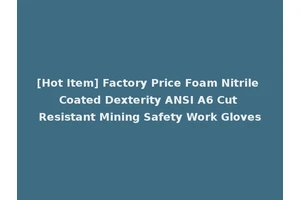 [Hot Item] Factory Price Foam Nitrile Coated Dexterity ANSI A6 Cut Resistant Mining Safety Work Gloves
