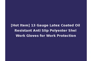 [Hot Item] 13 Gauge Latex Coated Oil Resistant Anti Slip Polyester Shel Work Gloves for Work Protection