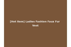 [Hot Item] Ladies Fashion Faux Fur Vest