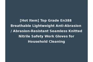 [Hot Item] Top Grade En388 Breathable Lightweight Anti-Abrasion / Abrasion-Resistant Seamless Knitted Nitrile Safety Work Gloves for Household Cleaning