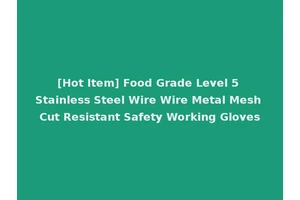 [Hot Item] Food Grade Level 5 Stainless Steel Wire Wire Metal Mesh Cut Resistant Safety Working Gloves