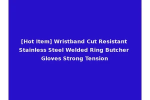 [Hot Item] Wristband Cut Resistant Stainless Steel Welded Ring Butcher Gloves Strong Tension