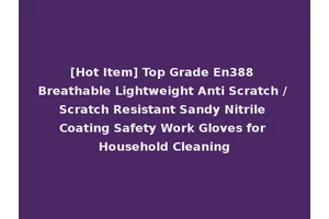 [Hot Item] Top Grade En388 Breathable Lightweight Anti Scratch / Scratch Resistant Sandy Nitrile Coating Safety Work Gloves for Household Cleaning