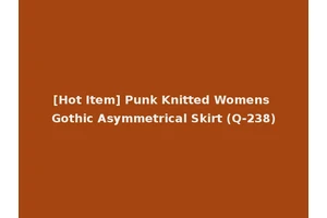 [Hot Item] Punk Knitted Womens Gothic Asymmetrical Skirt (Q-238)
