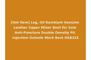 [Hot Item] Lxg, Oil Resistant Genuine Leather Upper Miner Boot for Sale Anti-Puncture Double Density PU Injection Outsole Work Boot HSB232
