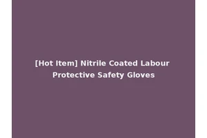 [Hot Item] Nitrile Coated Labour Protective Safety Gloves