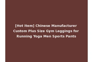 [Hot Item] Chinese Manufacturer Custom Plus Size Gym Leggings for Running Yoga Men Sports Pants