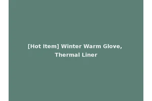 [Hot Item] Winter Warm Glove, Thermal Liner