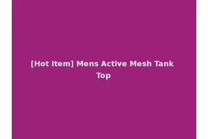 [Hot Item] Mens Active Mesh Tank Top