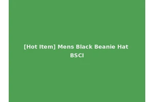 [Hot Item] Mens Black Beanie Hat BSCI