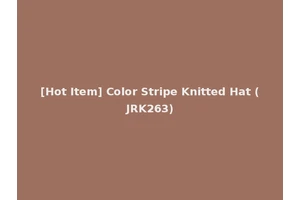 [Hot Item] Color Stripe Knitted Hat (JRK263)