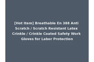 [Hot Item] Breathable En 388 Anti Scratch / Scratch Resistant Latex Crinkle / Crinkle Coated Safety Work Gloves for Labor Protection