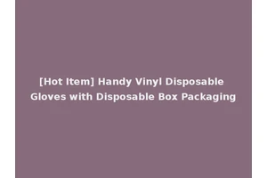 [Hot Item] Handy Vinyl Disposable Gloves with Disposable Box Packaging
