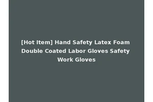 [Hot Item] Hand Safety Latex Foam Double Coated Labor Gloves Safety Work Gloves
