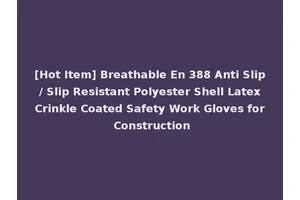 [Hot Item] Breathable En 388 Anti Slip / Slip Resistant Polyester Shell Latex Crinkle Coated Safety Work Gloves for Construction