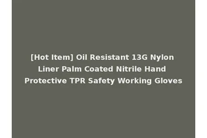 [Hot Item] Oil Resistant 13G Nylon Liner Palm Coated Nitrile Hand Protective TPR Safety Working Gloves