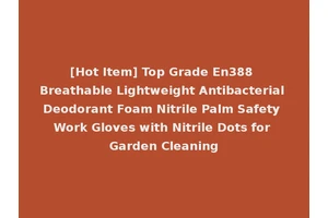 [Hot Item] Top Grade En388 Breathable Lightweight Antibacterial Deodorant Foam Nitrile Palm Safety Work Gloves with Nitrile Dots for Garden Cleaning