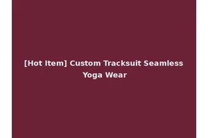 [Hot Item] Custom Tracksuit Seamless Yoga Wear